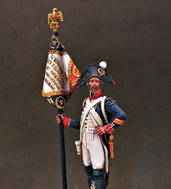 Senior Sergeant-eagle-bearer of the 4th Line Regiment. France, 1805