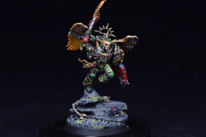 Dark Angels Chaplain with jump pack