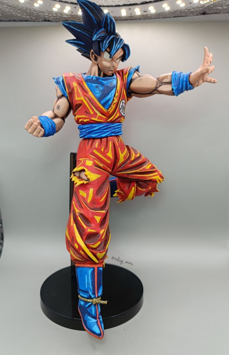 Son Goku repainted  2 dimentional mangastyle