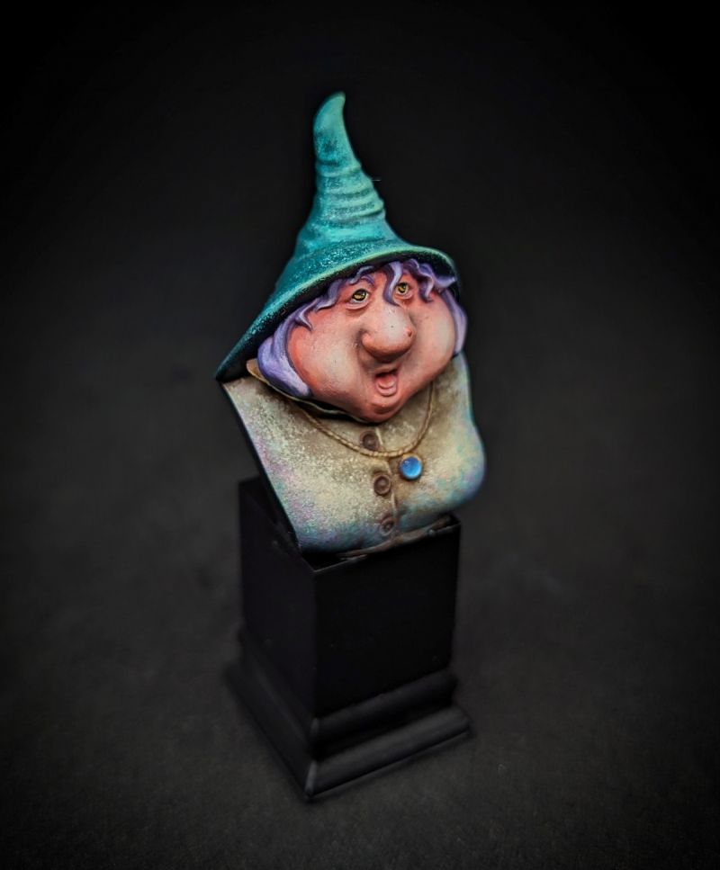 Surprised old witch