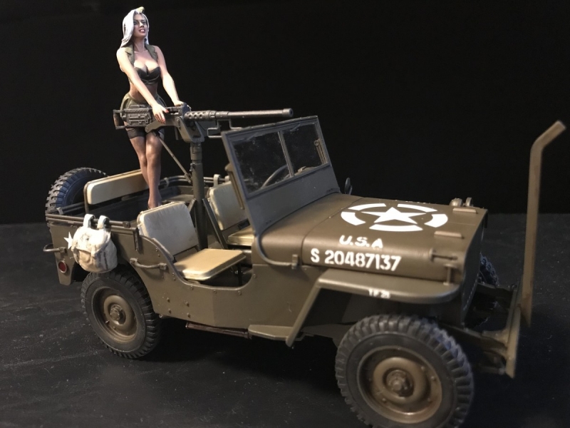 1/4 ton 4X4 utility truck w/Blond Girl’s Figure by Hasegawa