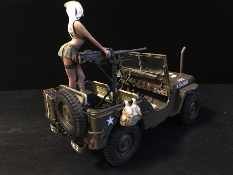 1/4 ton 4X4 utility truck w/Blond Girl’s Figure by Hasegawa