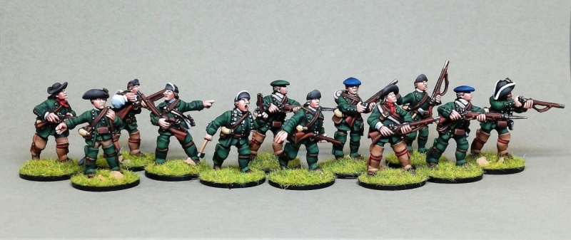 Rogers’ Rangers from Galloping Major miniatures