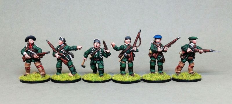 Rogers’ Rangers from Galloping Major miniatures