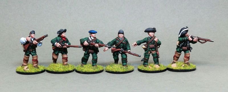 Rogers’ Rangers from Galloping Major miniatures