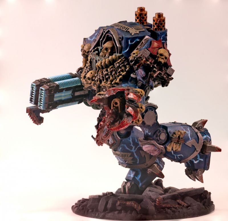 “Ossarion” Night Lords Contemptor Dreadnought, Warhammer universe