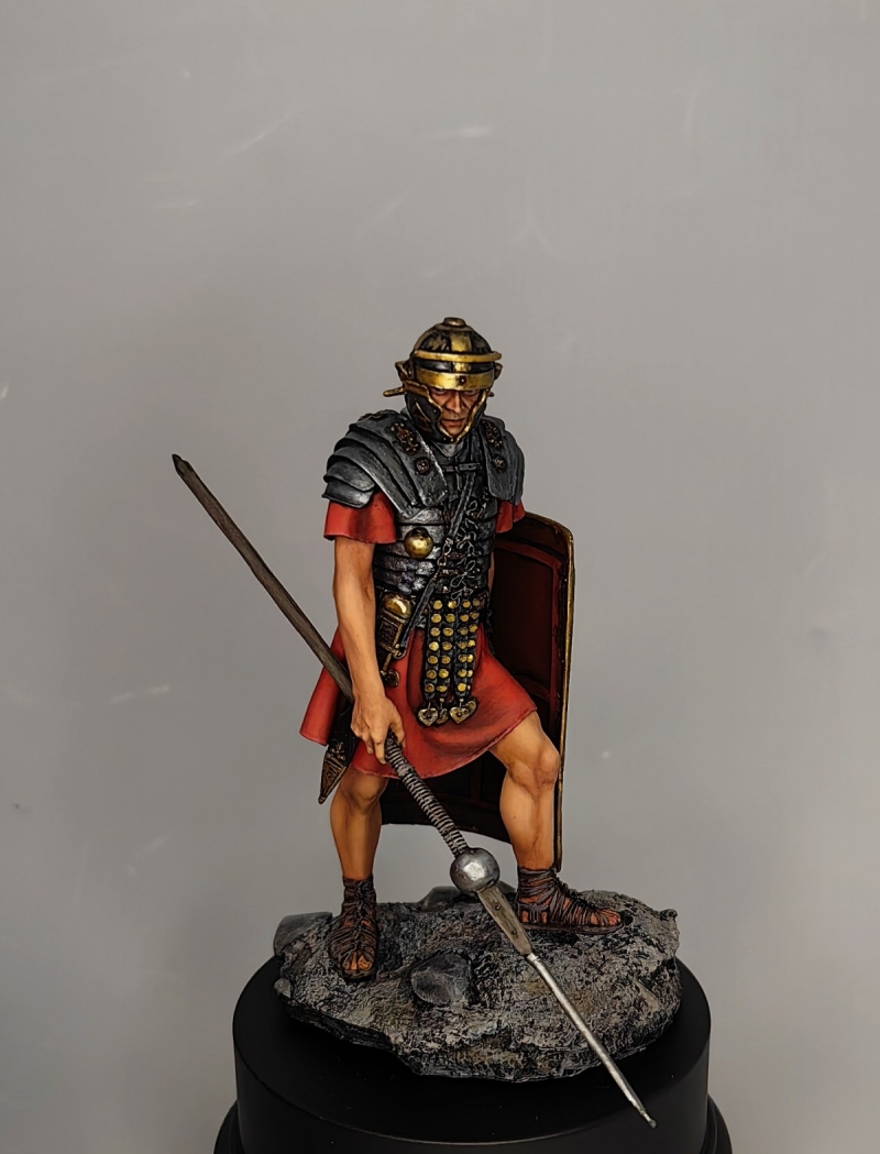 Roman legionnaire in the Lorica segmentate, 1st century AD