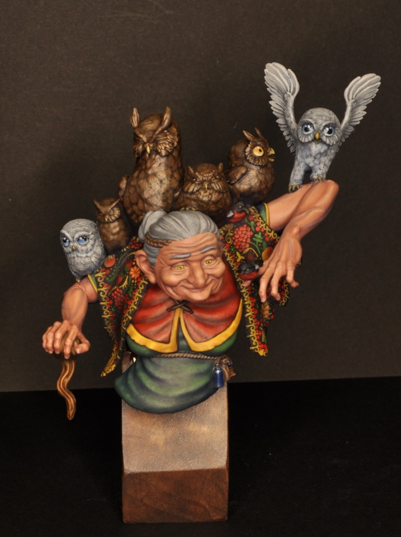 Grandma with owls