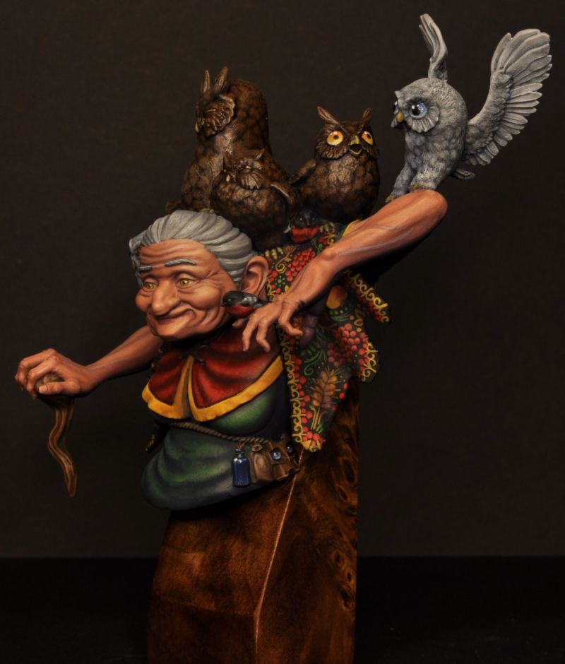 Grandma with owls