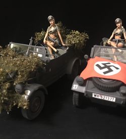 Pkw.K1 Kubelwagen Type 82 w/Blond Girl’s Figure by Hasegawa