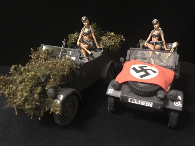 Pkw.K1 Kubelwagen Type 82 w/Blond Girl’s Figure by Hasegawa