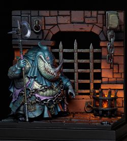 Dungeon Keeper Box Art - Original Art by Justin Gerard Sculpted by Alejandro Munoz