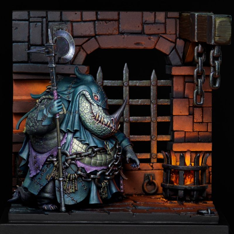 Dungeon Keeper Box Art - Original Art by Justin Gerard Sculpted by Alejandro Munoz