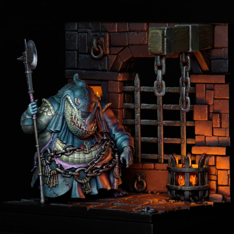 Dungeon Keeper Box Art - Original Art by Justin Gerard Sculpted by Alejandro Munoz