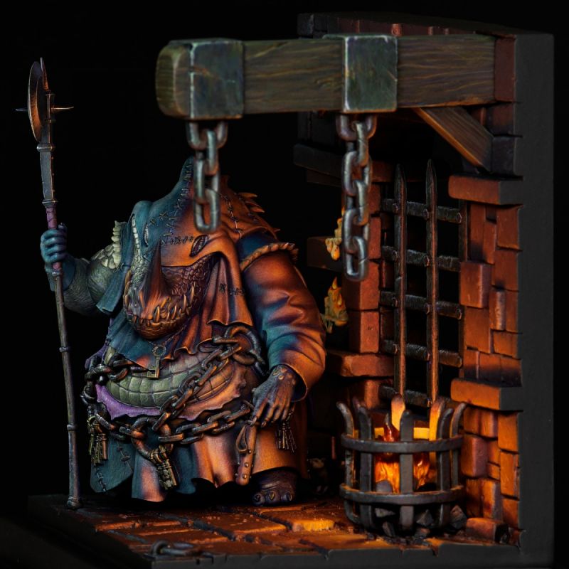 Dungeon Keeper Box Art - Original Art by Justin Gerard Sculpted by Alejandro Munoz