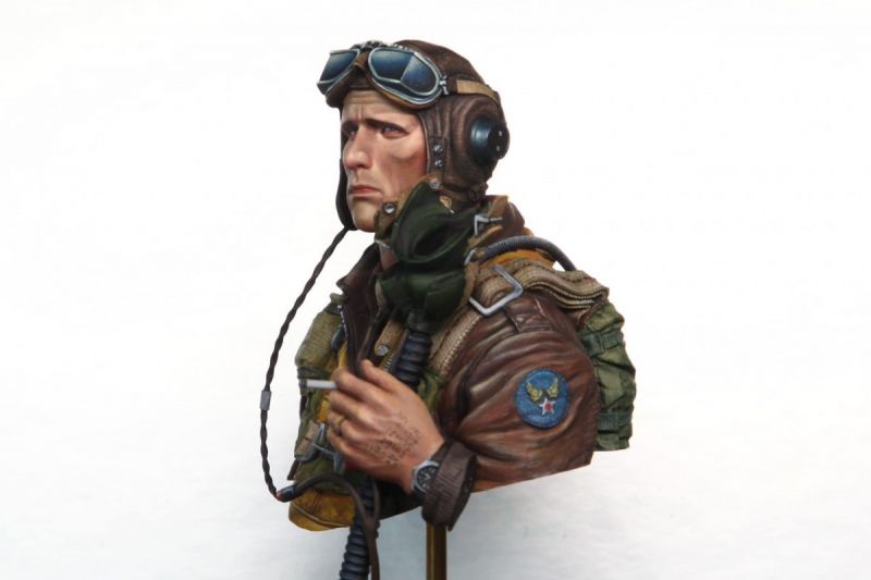 Young miniatures World War II American fighter pilot