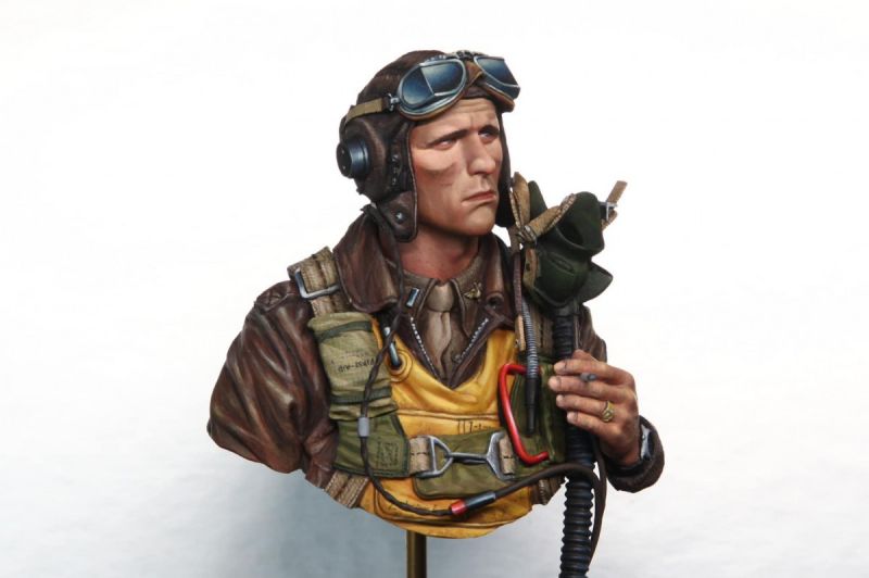 Young miniatures World War II American fighter pilot