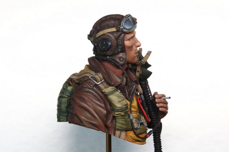 Young miniatures World War II American fighter pilot