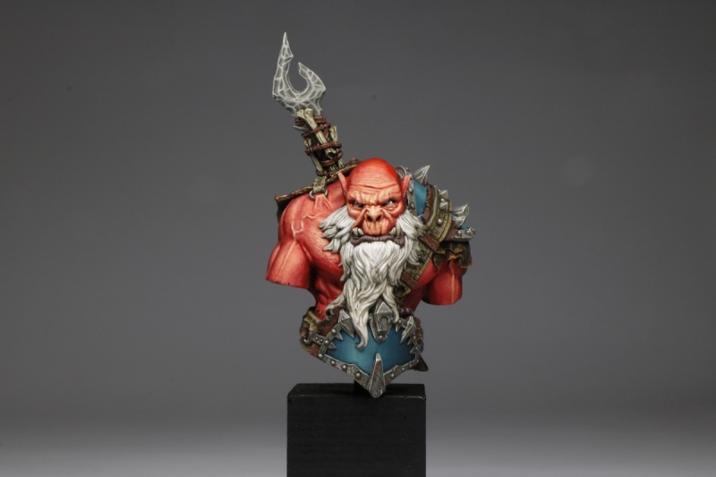 Red Orc Bust