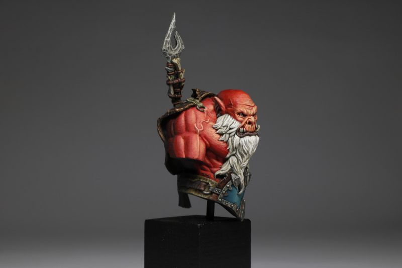 Red Orc Bust