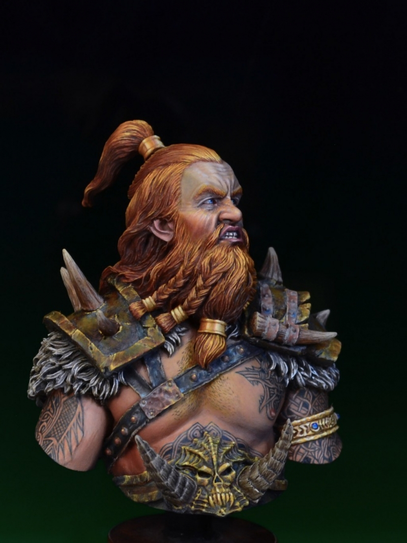 The red-haired chief.