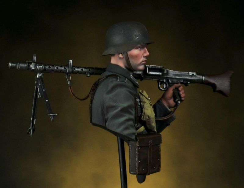 WW2 WEHRMACHT MG34 GUNNER FRANCE 1940