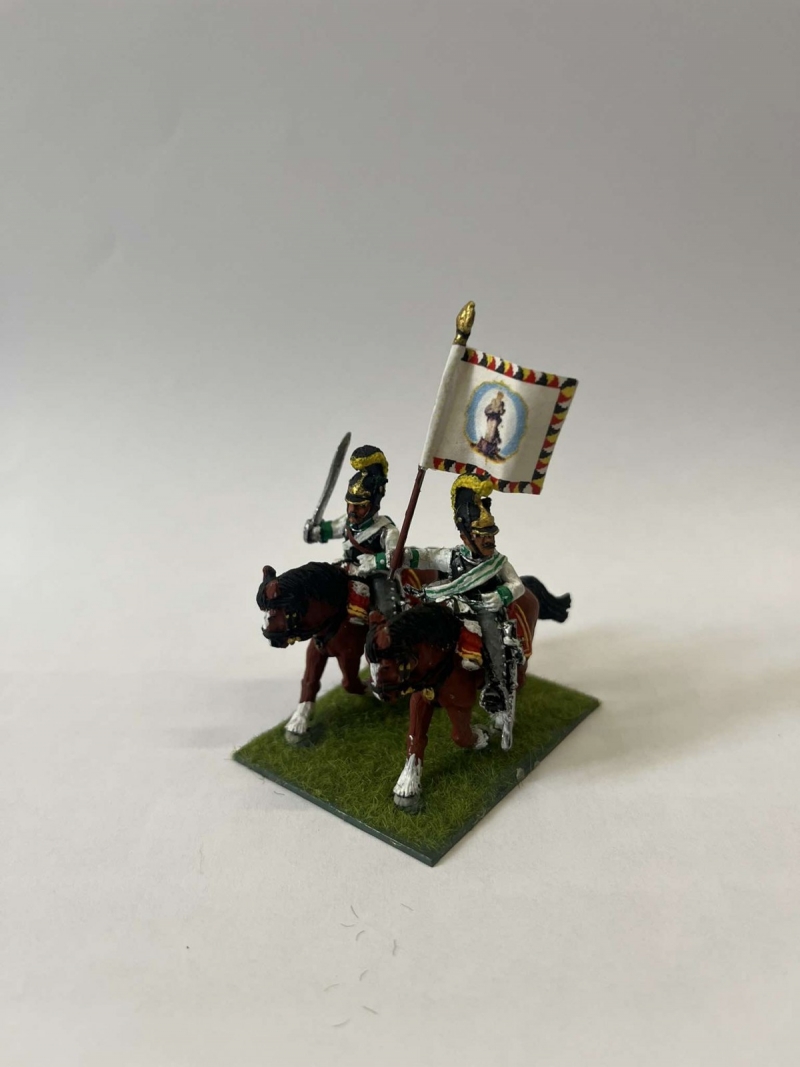 standard bearer on horseback