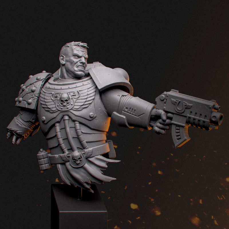 Warhammer Space Marine Bust