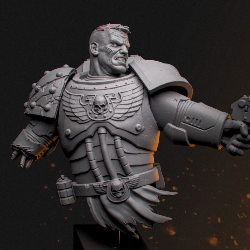 Warhammer Space Marine Bust