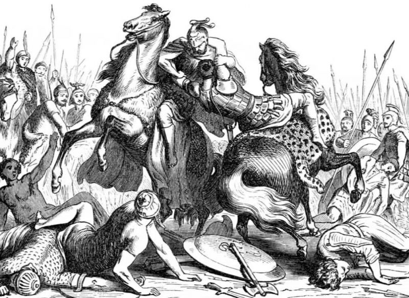 Eumenes defeating Neoptolemus in Battle of the Hellespont