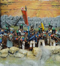 28 mm French Young Guard Voltigeurs at Plancenoit