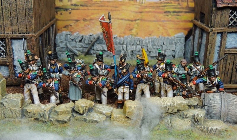 28 mm French Young Guard Voltigeurs at Plancenoit