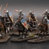 12th century Peninsular warriors on horseback. 28 mm