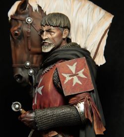 Hospitaller of St. John of Jerusalem 12th century Resin bust 200mm Pegaso models