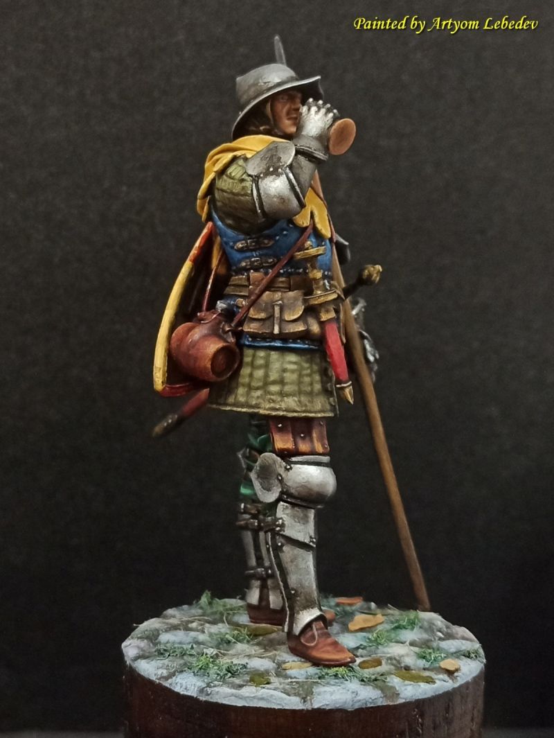 Medieval infantryman 14-15th century.