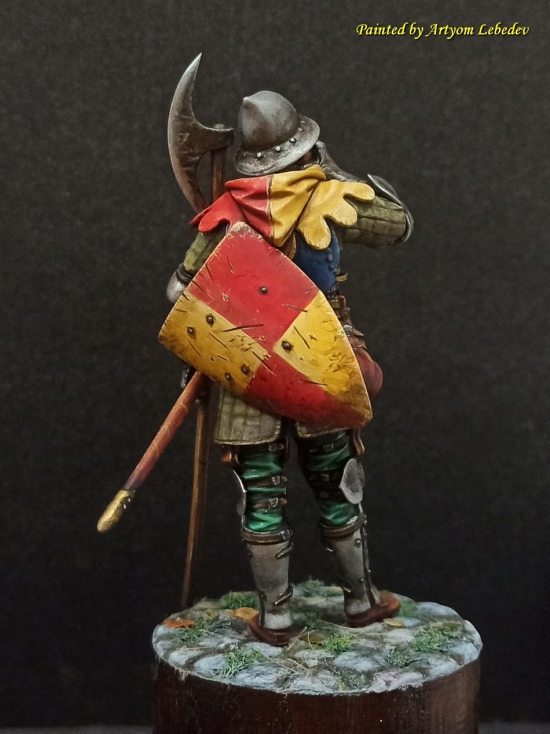 Medieval infantryman 14-15th century.