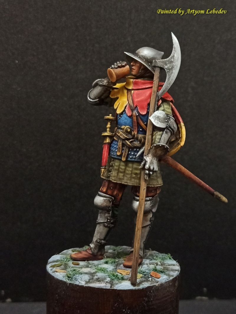 Medieval infantryman 14-15th century.