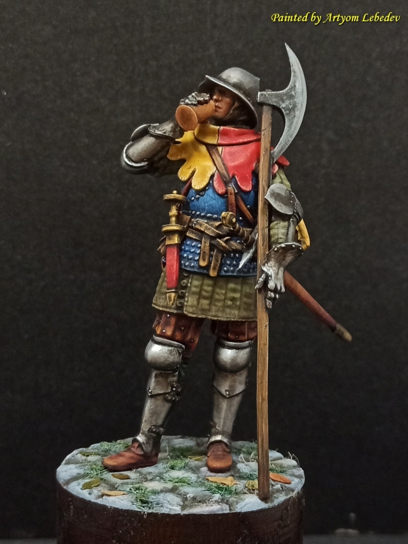 Medieval infantryman 14-15th century.