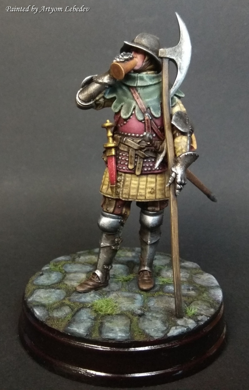 Medieval infantryman 14-15th century.