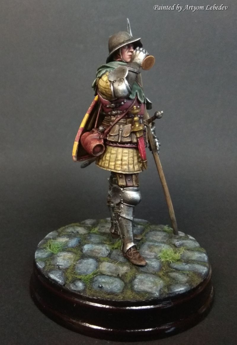 Medieval infantryman 14-15th century.