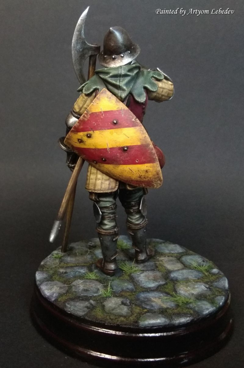 Medieval infantryman 14-15th century.