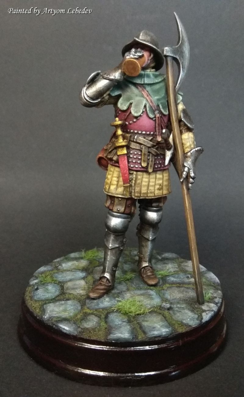 Medieval infantryman 14-15th century.