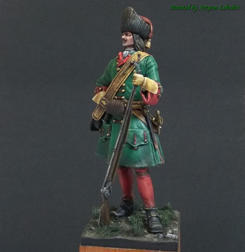 Russian grenadier of the early 18th century.