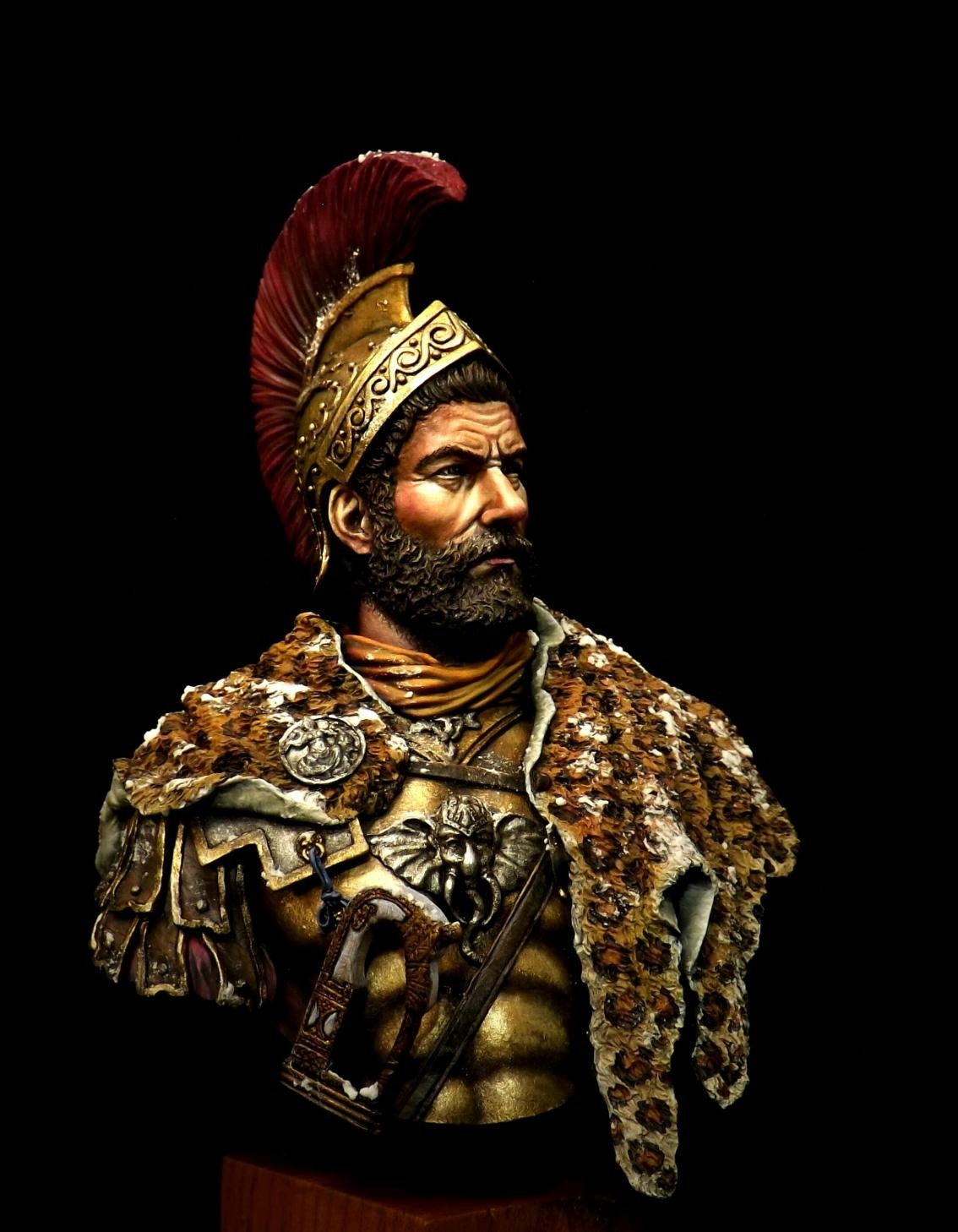 Hannibal Barca Bust By Fabio Naskino Fiorenza Putty Paint